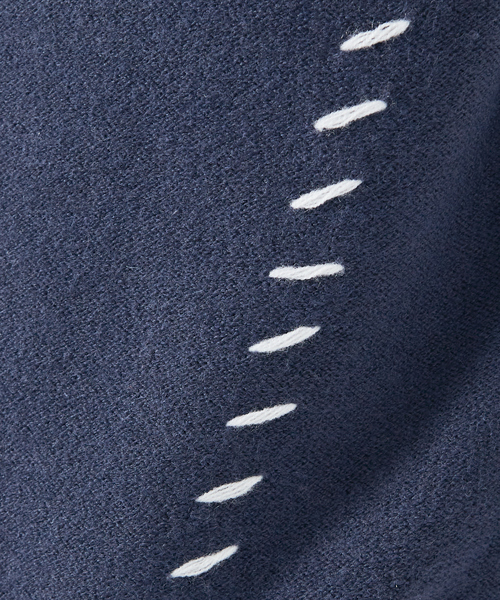 AH ABAHOUSE(エーエイチアバハウス)の「【AH ABAHOUSE】ハンドステッチ プルオーバー ニット(ニット/セーター・メンズ・ホワイト/グリーン/ブラック/グレイッシュベージュ/グレイッシュブルー/パープル・48/46)」の10枚目の写真