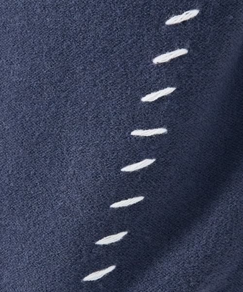 AH ABAHOUSE(エーエイチアバハウス)の「【AH ABAHOUSE】ハンドステッチ プルオーバー ニット(ニット/セーター・メンズ・ホワイト/グリーン/ブラック/グレイッシュベージュ/グレイッシュブルー/パープル・48/46)」の21枚目の写真