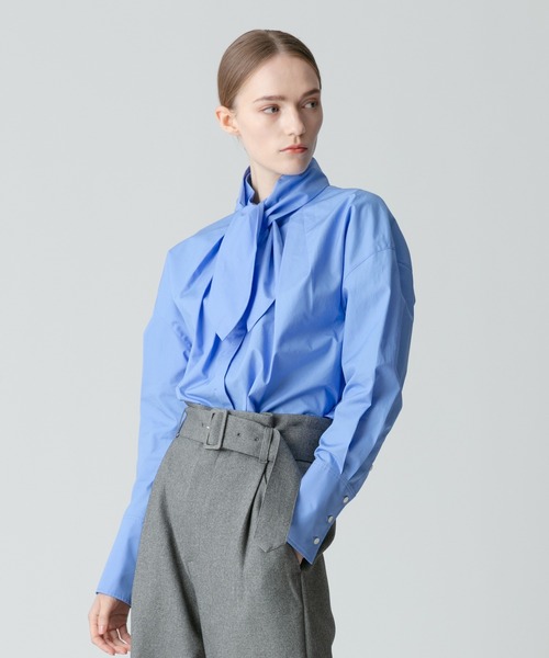 allureville(アルアバイル)の「タイプライターボウタイブラウス(シャツ/ブラウス・レディース・ホワイト/ブルー・2)」の18枚目の写真