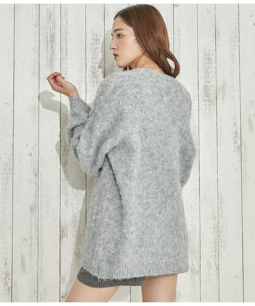 ANAP(アナップ)の「ウール混モヘアタッチVネックカーディガン(カーディガン/ボレロ・レディース・オフホワイト/グレー/スミクロ・FREE)」の22枚目の写真