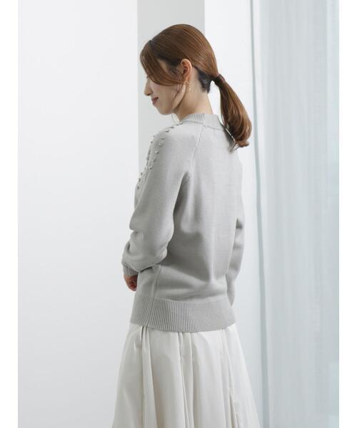 Te chichi(テチチ)の「求心ビジューニットプルオーバー(ニット/セーター・レディース・グレー/ブラック・F)」の4枚目の写真