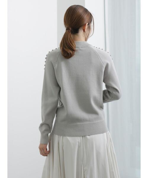 Te chichi(テチチ)の「求心ビジューニットプルオーバー(ニット/セーター・レディース・グレー/ブラック・F)」の10枚目の写真