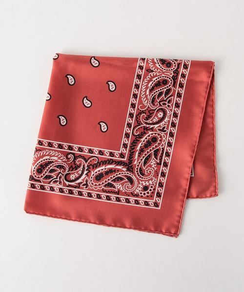 BEAUTY&YOUTH UNITED ARROWS(ビューティーアンドユースユナイテッドアローズ)の「BY manipuri シルクバンダナ◆(バンダナ/スカーフ・レディース・ワインレッド/オリーブ/ネイビー/ダークブラウン/レッド・フリー)」の5枚目の写真