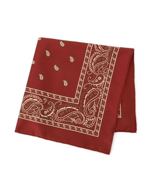 BEAUTY&YOUTH UNITED ARROWS(ビューティーアンドユースユナイテッドアローズ)の「BY manipuri シルクバンダナ◆(バンダナ/スカーフ・レディース・ワインレッド/オリーブ/ネイビー/ダークブラウン/レッド・フリー)」の1枚目の写真