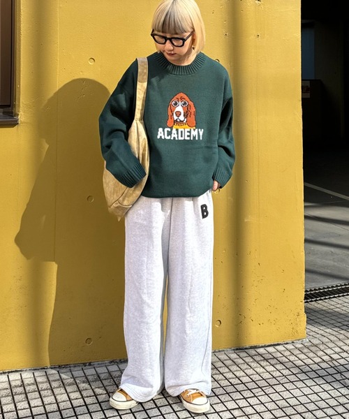 CIAOPANIC TYPY（チャオパニックティピー）の「【ユニセックス】アニマルアソート柄ニット（ニット/セーター・メンズ・ライトグレー/ネイビー/ブルー/チャコールグレー/ホワイト系その他/グリーン・MEDIUM/LARGE）」の15枚目の写真