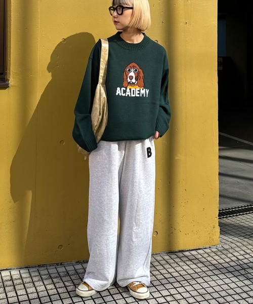 CIAOPANIC TYPY（チャオパニックティピー）の「【ユニセックス】アニマルアソート柄ニット（ニット/セーター・メンズ・ライトグレー/ネイビー/ブルー/チャコールグレー/ホワイト系その他/グリーン・MEDIUM/LARGE）」の14枚目の写真