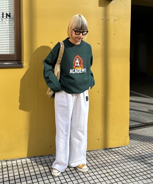 CIAOPANIC TYPY（チャオパニックティピー）の「【ユニセックス】アニマルアソート柄ニット（ニット/セーター・メンズ・ライトグレー/ネイビー/ブルー/チャコールグレー/ホワイト系その他/グリーン・MEDIUM/LARGE）」の13枚目の写真