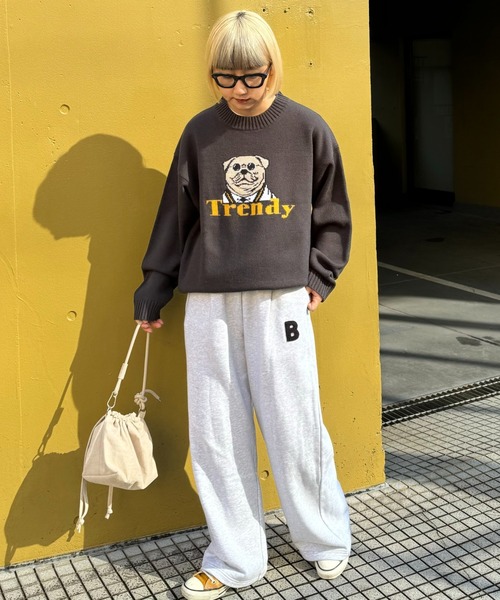 CIAOPANIC TYPY（チャオパニックティピー）の「【ユニセックス】アニマルアソート柄ニット（ニット/セーター・メンズ・ライトグレー/ネイビー/ブルー/チャコールグレー/ホワイト系その他/グリーン・MEDIUM/LARGE）」の10枚目の写真