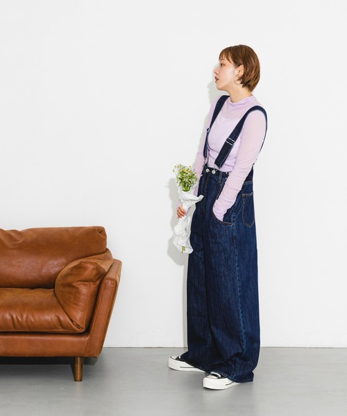 KBF（ケイビーエフ）の「2WAYデニムサロペット（サロペット/オーバーオール・レディース・ブラック/ブルー・38/36）」の19枚目の写真