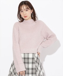 WILLSELECTION - ウィルセレクション　ラメタートルニットプルオーバー　ブルー ウィルセレクション WILLSELECTION ラメタートルニットプル