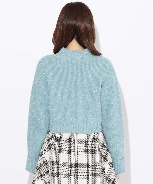 WILLSELECTION - ウィルセレクション　ラメタートルニットプルオーバー　ブルー WILLSELECTION（ウィルセレクション）の「ラメタートルニット