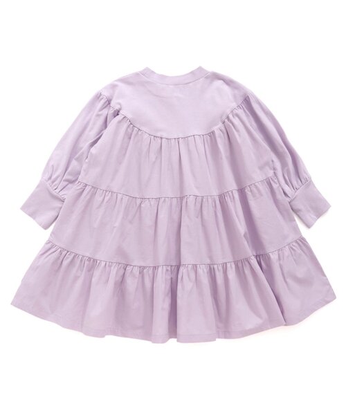 Ampersand（アンパサンド）の「premier カットソー切替ティアードチュニックワンピ（ワンピース・キッズ・ラベンダー/チャコール/アイボリー/イエロー・100/140/110/130/80/120/90）」の18枚目の写真