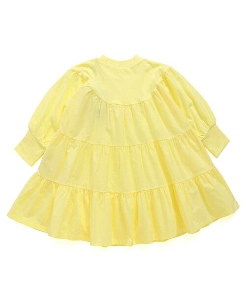 Ampersand（アンパサンド）の「premier カットソー切替ティアードチュニックワンピ（ワンピース・キッズ・ラベンダー/チャコール/アイボリー/イエロー・100/140/110/130/80/120/90）」の19枚目の写真