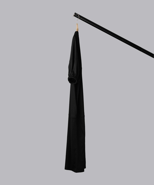 ADAWAS（アダワズ）の「【 ADAWAS / アダワス 】SILKET JERSEY GATHERED DRESS / シルケット ジャージー ギャザー ドレス（ワンピース・レディース・ブラック・FREE）」の2枚目の写真