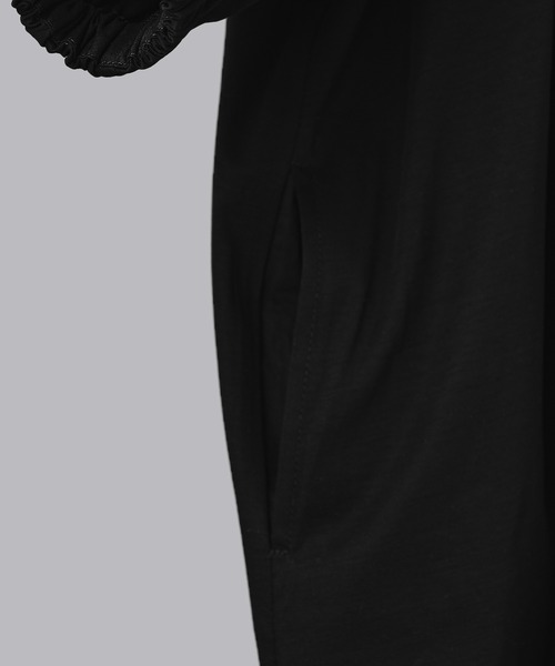 【 ADAWAS / アダワス シルケット ジャージー ギャザー ドレス ADAWAS（アダワズ）の「【 ADAWAS / アダワス 】SILKET JERSEY