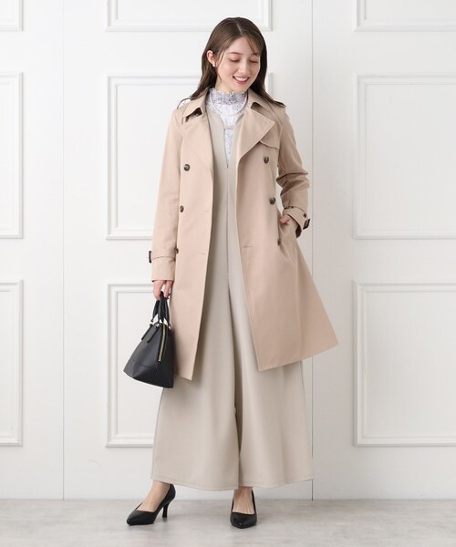 index（インデックス）の「◆≪通勤・セレモニー対応≫ 前後2way/カットジョーゼットサロペット【イージーケア/洗濯機洗い可】（サロペット/オーバーオール・レディース・チャコールグレー/ナチュラル/ブラック・36/38/42/40）」の10枚目の写真