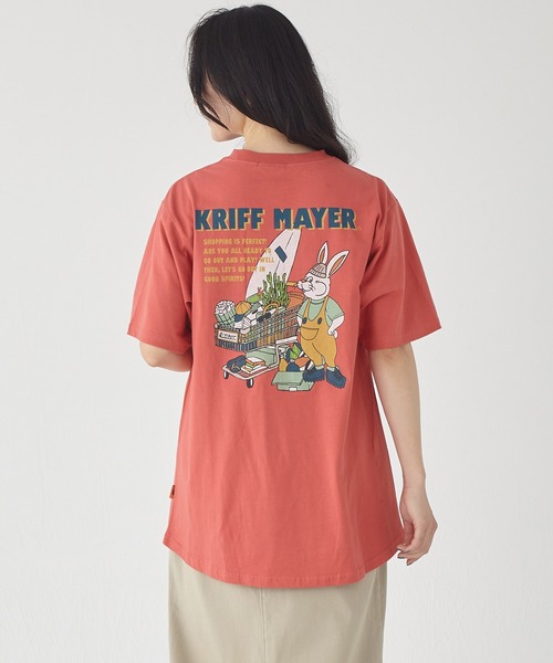 KRIFF MAYER Lady's Collection（クリフメイヤーレディースコレクション）の「キャンプラビットAライン半袖T（Tシャツ/カットソー・レディース・ブルー/その他5/チャコール/グレー/オフホワイト/カラフル/グリーン/レッド・LARGE/MEDIUM）」の6枚目の写真