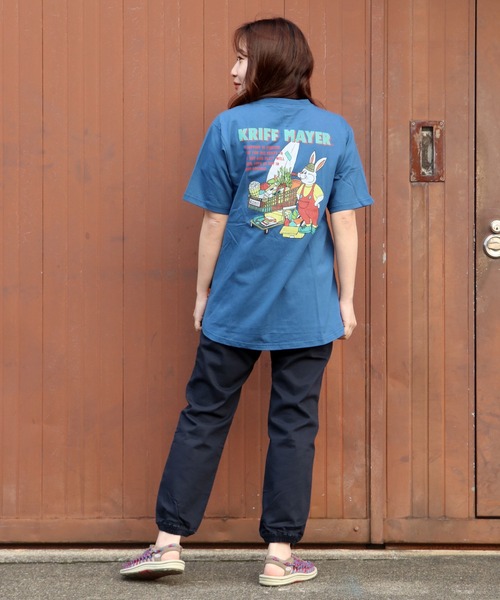 KRIFF MAYER Lady's Collection（クリフメイヤーレディースコレクション）の「キャンプラビットAライン半袖T（Tシャツ/カットソー・レディース・ブルー/その他5/チャコール/グレー/オフホワイト/カラフル/グリーン/レッド・LARGE/MEDIUM）」の21枚目の写真