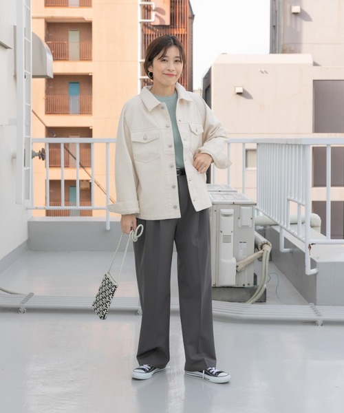 URBAN RESEARCH DOORS（アーバンリサーチドアーズ）の「ダブルクロス2タックトラウザー（その他パンツ・レディース・チャコールグレー/ブラック・SMALL/MEDIUM）」の14枚目の写真