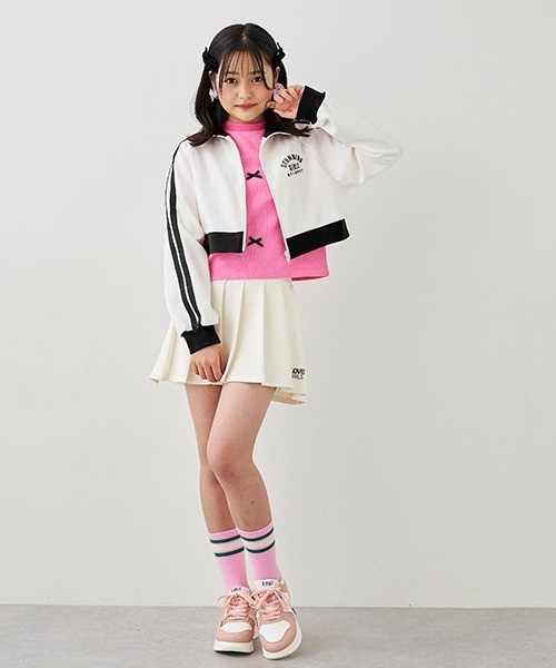 by LOVEiT（バイラビット）の「ショートトラックジャケット（ジャージ・キッズ・オフホワイト/ブラック/ラベンダー・130cm/120cm/140cm/150cm/160cm）」の15枚目の写真