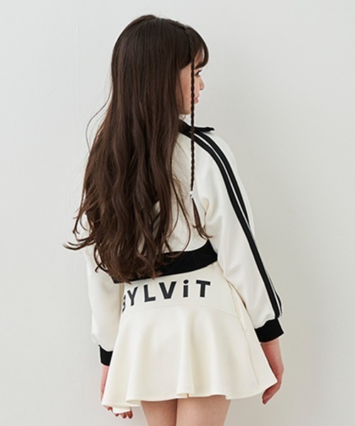 by LOVEiT（バイラビット）の「ショートトラックジャケット（ジャージ・キッズ・オフホワイト/ブラック/ラベンダー・130cm/120cm/140cm/150cm/160cm）」の12枚目の写真