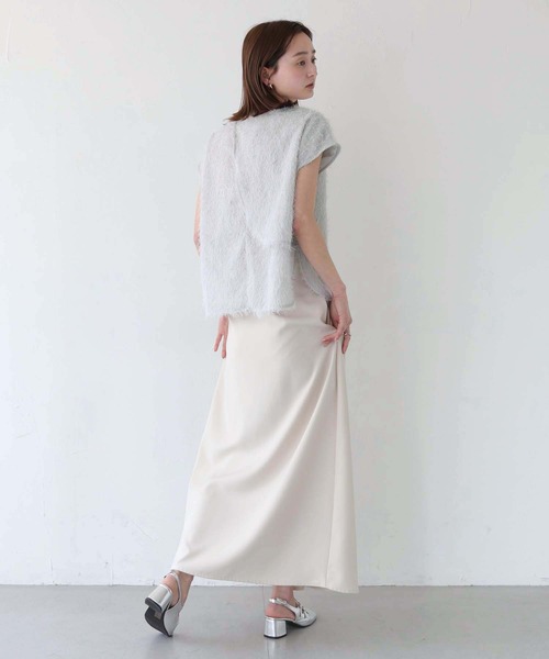 CLEIO(クレイオ)の「【CLEIO】フリンジジョーゼットレイヤード半袖ブラウス/FRINGE GEORGETTE LAYERED BLOUSE/940-11628(シャツ/ブラウス・レディース・ブラック/ホワイト/ライトグレー・FREE)」の17枚目の写真