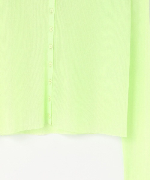 yuw（ユウ）の「シアーラメニットカーディガン　108002（カーディガン/ボレロ・レディース・ピンク/グリーン/グレー・FREE）」の11枚目の写真