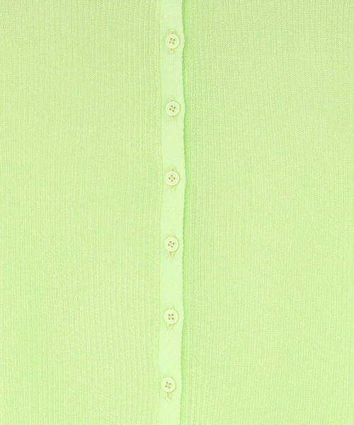 yuw（ユウ）の「シアーラメニットカーディガン　108002（カーディガン/ボレロ・レディース・ピンク/グリーン/グレー・FREE）」の10枚目の写真