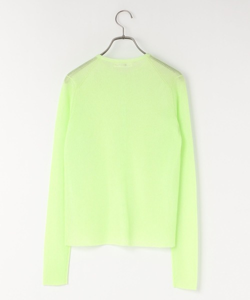 yuw（ユウ）の「シアーラメニットカーディガン　108002（カーディガン/ボレロ・レディース・ピンク/グリーン/グレー・FREE）」の9枚目の写真