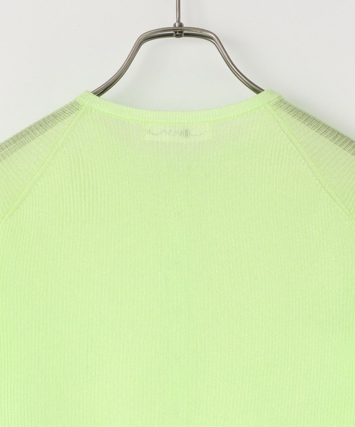 yuw（ユウ）の「シアーラメニットカーディガン　108002（カーディガン/ボレロ・レディース・ピンク/グリーン/グレー・FREE）」の8枚目の写真