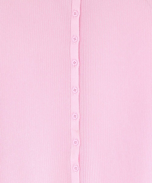 yuw（ユウ）の「シアーラメニットカーディガン　108002（カーディガン/ボレロ・レディース・ピンク/グリーン/グレー・FREE）」の6枚目の写真