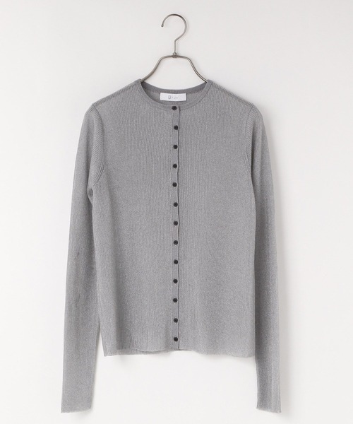 yuw（ユウ）の「シアーラメニットカーディガン　108002（カーディガン/ボレロ・レディース・ピンク/グリーン/グレー・FREE）」の5枚目の写真