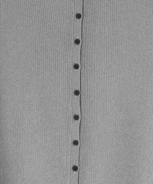 yuw（ユウ）の「シアーラメニットカーディガン　108002（カーディガン/ボレロ・レディース・ピンク/グリーン/グレー・FREE）」の4枚目の写真