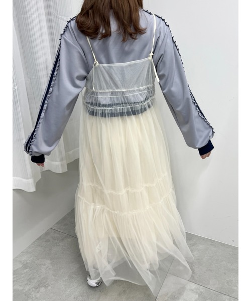 WC（ダブル シー）の「【2WAY】シアーロングワンピース（ワンピース・レディース・アイボリー/ブラック/グレー・FREE）」の6枚目の写真