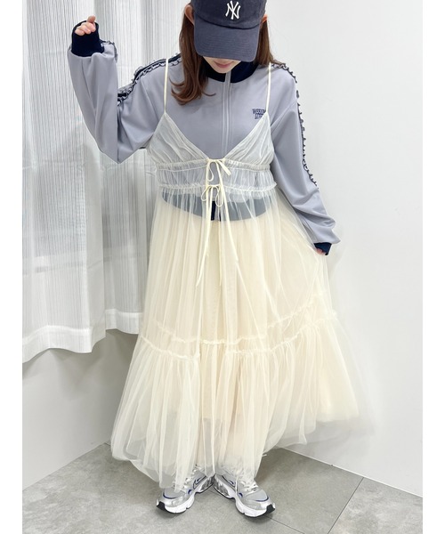 WC（ダブル シー）の「【2WAY】シアーロングワンピース（ワンピース・レディース・アイボリー/ブラック/グレー・FREE）」の8枚目の写真