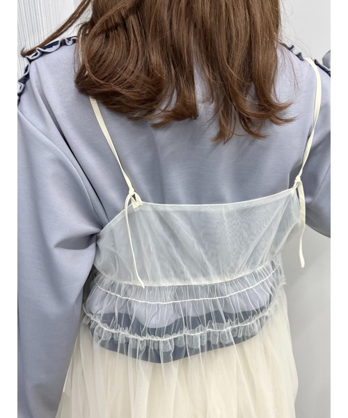 WC（ダブル シー）の「【2WAY】シアーロングワンピース（ワンピース・レディース・アイボリー/ブラック/グレー・FREE）」の10枚目の写真