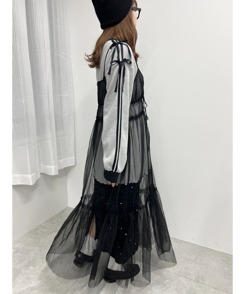 WC（ダブル シー）の「【2WAY】シアーロングワンピース（ワンピース・レディース・アイボリー/ブラック/グレー・FREE）」の16枚目の写真