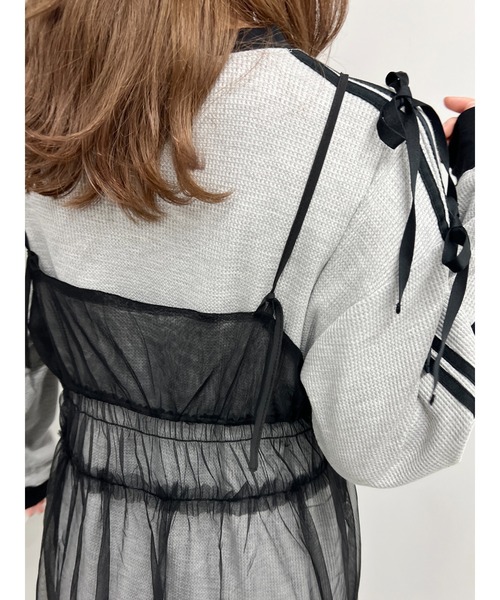 WC（ダブル シー）の「【2WAY】シアーロングワンピース（ワンピース・レディース・アイボリー/ブラック/グレー・FREE）」の21枚目の写真