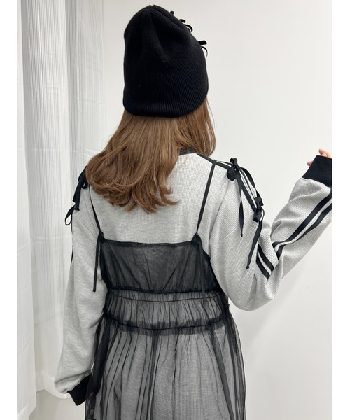 WC（ダブル シー）の「【2WAY】シアーロングワンピース（ワンピース・レディース・アイボリー/ブラック/グレー・FREE）」の22枚目の写真