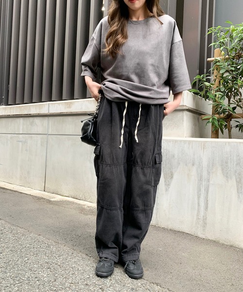 SHEPP(シープ)の「デニムバルーンシルエット ワイドカーゴパンツ(カーゴパンツ・メンズ・ブラック/ブルー・M/L/XL)」の7枚目の写真