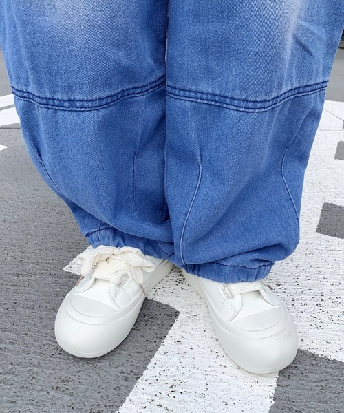 SHEPP(シープ)の「デニムバルーンシルエット ワイドカーゴパンツ(カーゴパンツ・メンズ・ブラック/ブルー・M/L/XL)」の16枚目の写真