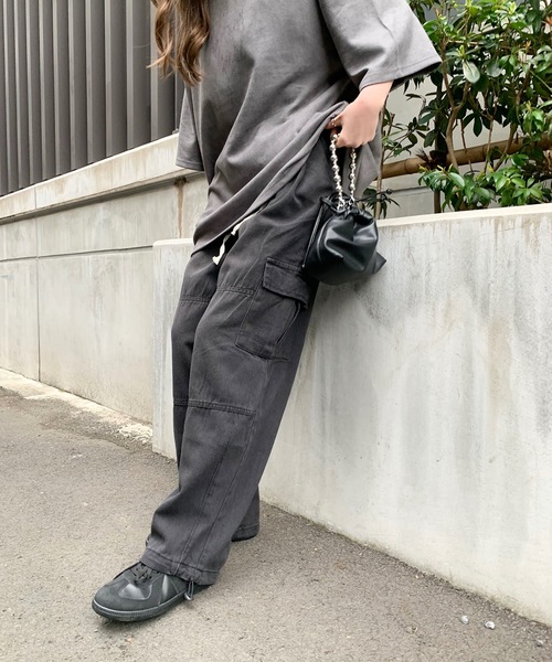 SHEPP(シープ)の「デニムバルーンシルエット ワイドカーゴパンツ(カーゴパンツ・メンズ・ブラック/ブルー・M/L/XL)」の5枚目の写真