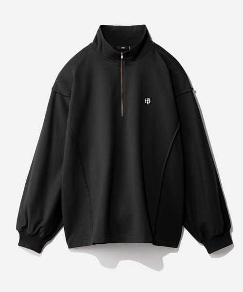 HARE（ハレ）の「HAREロゴBIGドルマンハーフZIP(HARE)（Tシャツ/カットソー・メンズ・パープル/ホワイト/ブラック・SMALL/MEDIUM）」の3枚目の写真