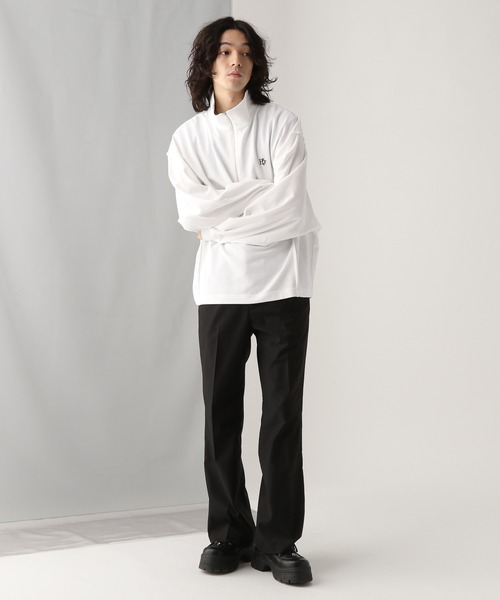 HARE（ハレ）の「HAREロゴBIGドルマンハーフZIP(HARE)（Tシャツ/カットソー・メンズ・パープル/ホワイト/ブラック・SMALL/MEDIUM）」の7枚目の写真