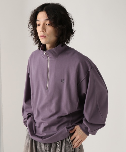 HARE（ハレ）の「HAREロゴBIGドルマンハーフZIP(HARE)（Tシャツ