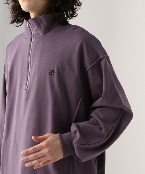 HARE（ハレ）の「HAREロゴBIGドルマンハーフZIP(HARE)（Tシャツ