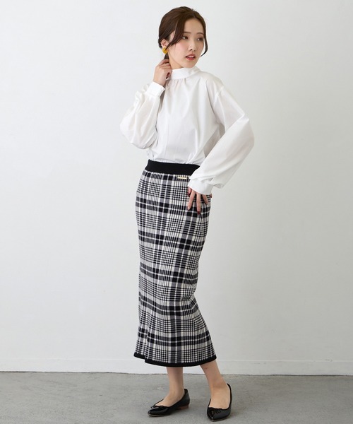 NICOLE white（ニコルホワイト）の「前後２ＷＡＹボウタイブラウス（シャツ/ブラウス・レディース・ブラック/オフホワイト/グリーン・FREE）」の14枚目の写真