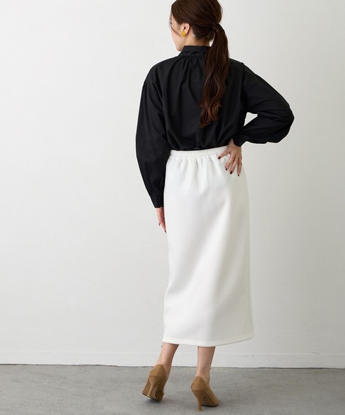 NICOLE white（ニコルホワイト）の「前後２ＷＡＹボウタイブラウス（シャツ/ブラウス・レディース・ブラック/オフホワイト/グリーン・FREE）」の21枚目の写真