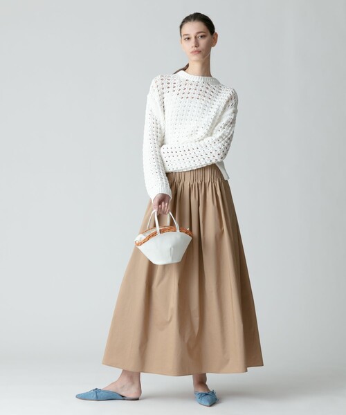 セール】レザーコンビカゴバッグ（かごバッグ）｜allureville