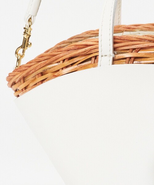 セール】レザーコンビカゴバッグ（かごバッグ）｜allureville